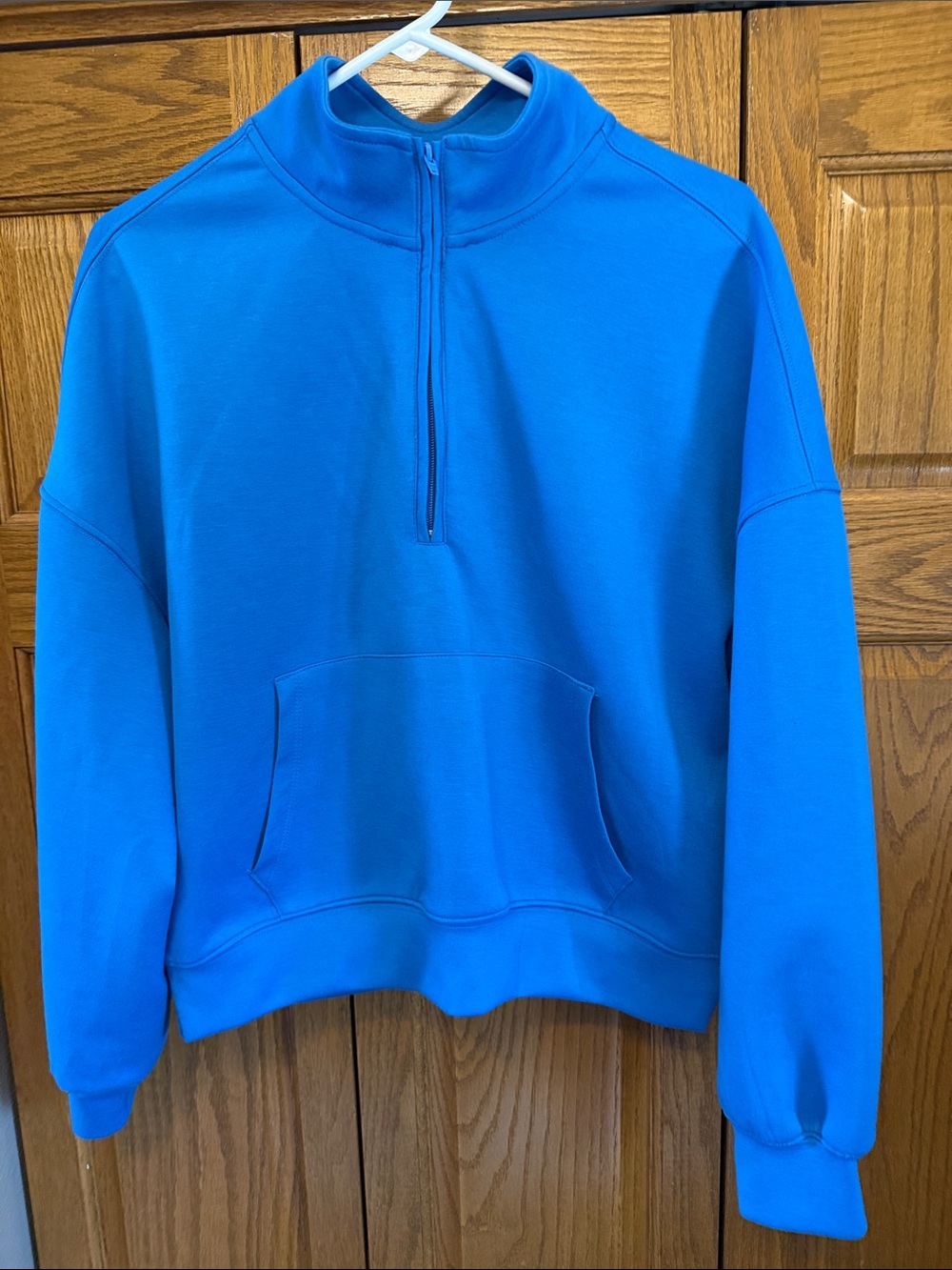 The Greii Bright Blue Quarter-Zip Pullover Size Medium